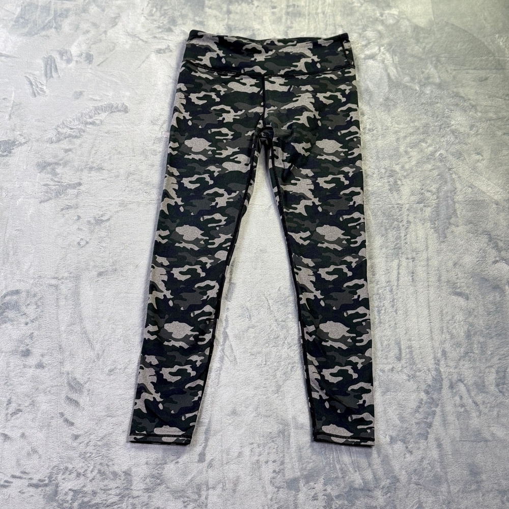 Fabletics Womens Camo High Waisted Leggings Grey Green Camouflage Small